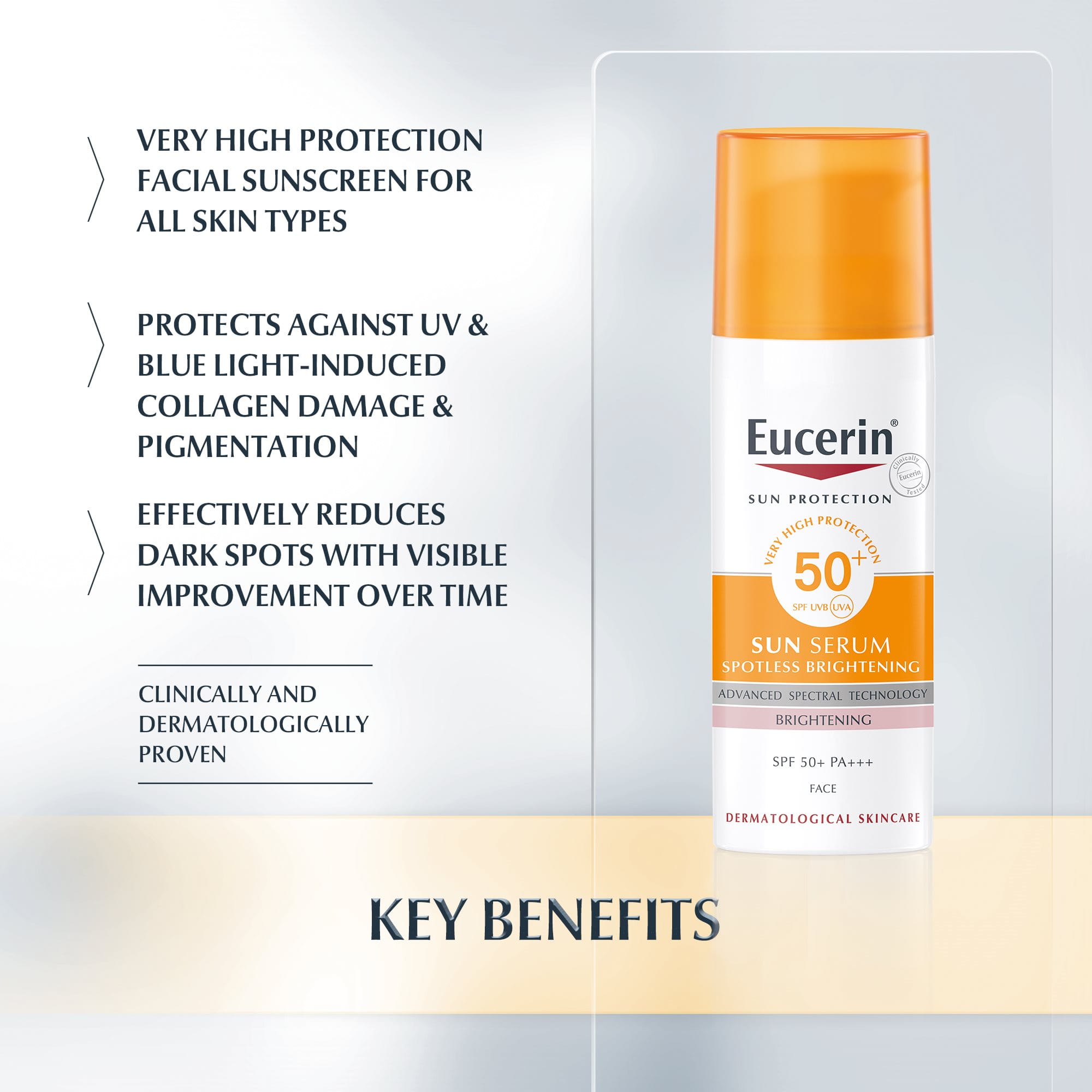 Eucerin Sun Serum Spotless Brightening Sunscreen for All Skin Types